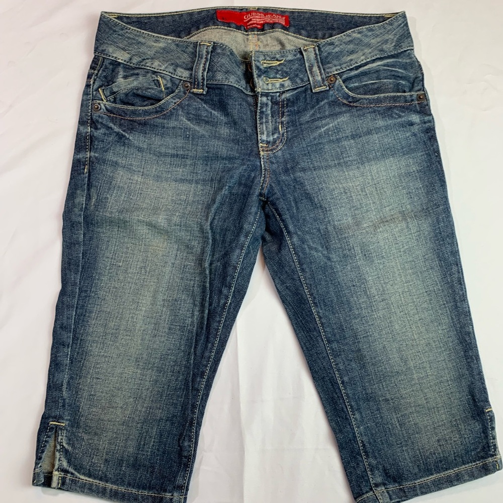 Guess knee length jean shorts